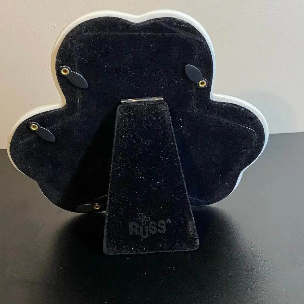 Irish Claddagh Shamrock Ceramic 3-Opening Heart Frame by Russ Berrie Vintage